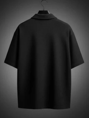 Black 5-Sleeve Lycra Shirt-Style T-Shirt