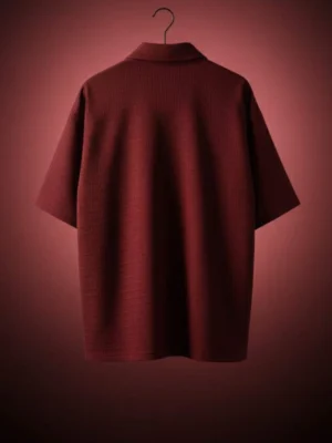 Maroon 5-Sleeve Regular Fit Lycra Shirt-Style T-Shirt