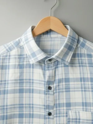 Light Blue Checked Shirt