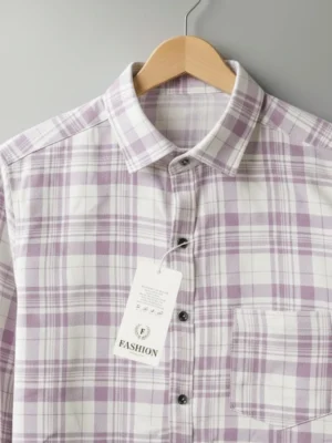Light Purple Checked Shirt