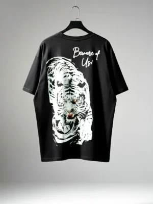 Cotton Fabric Black Oversized T-Shirt