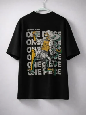 Black Oversized One Piece Graphic T-Shirt