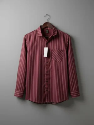 Maroon Full Sleeve Polyester Shirt