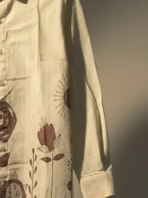 Popcorn Floral Artistic Designer Shirt