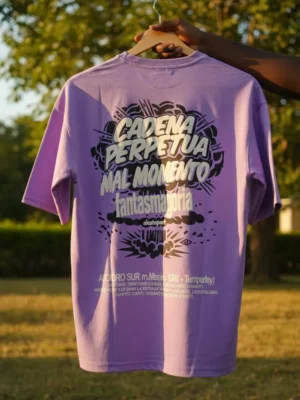 Cadena Perpetua Graphic Lavender Oversized T-Shirt