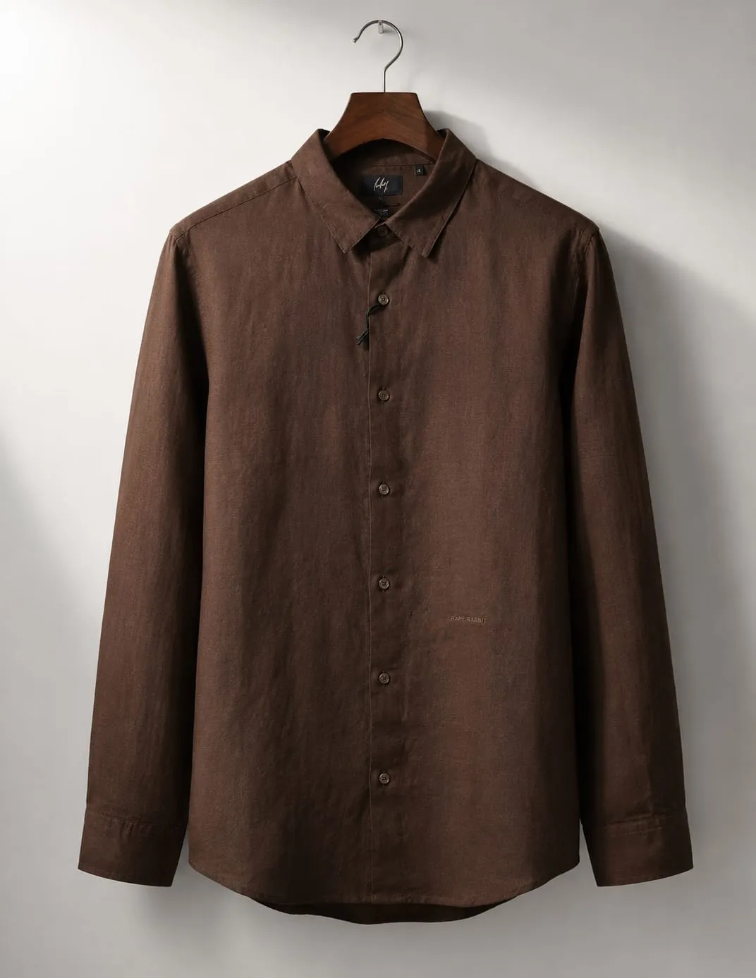 Premium Dark Brown Cotton Full Sleeve Shirt for Men