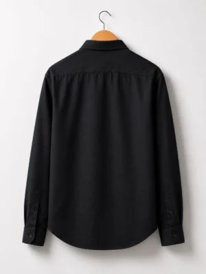 Premium Black Cotton Full Sleeve Shirt for Men