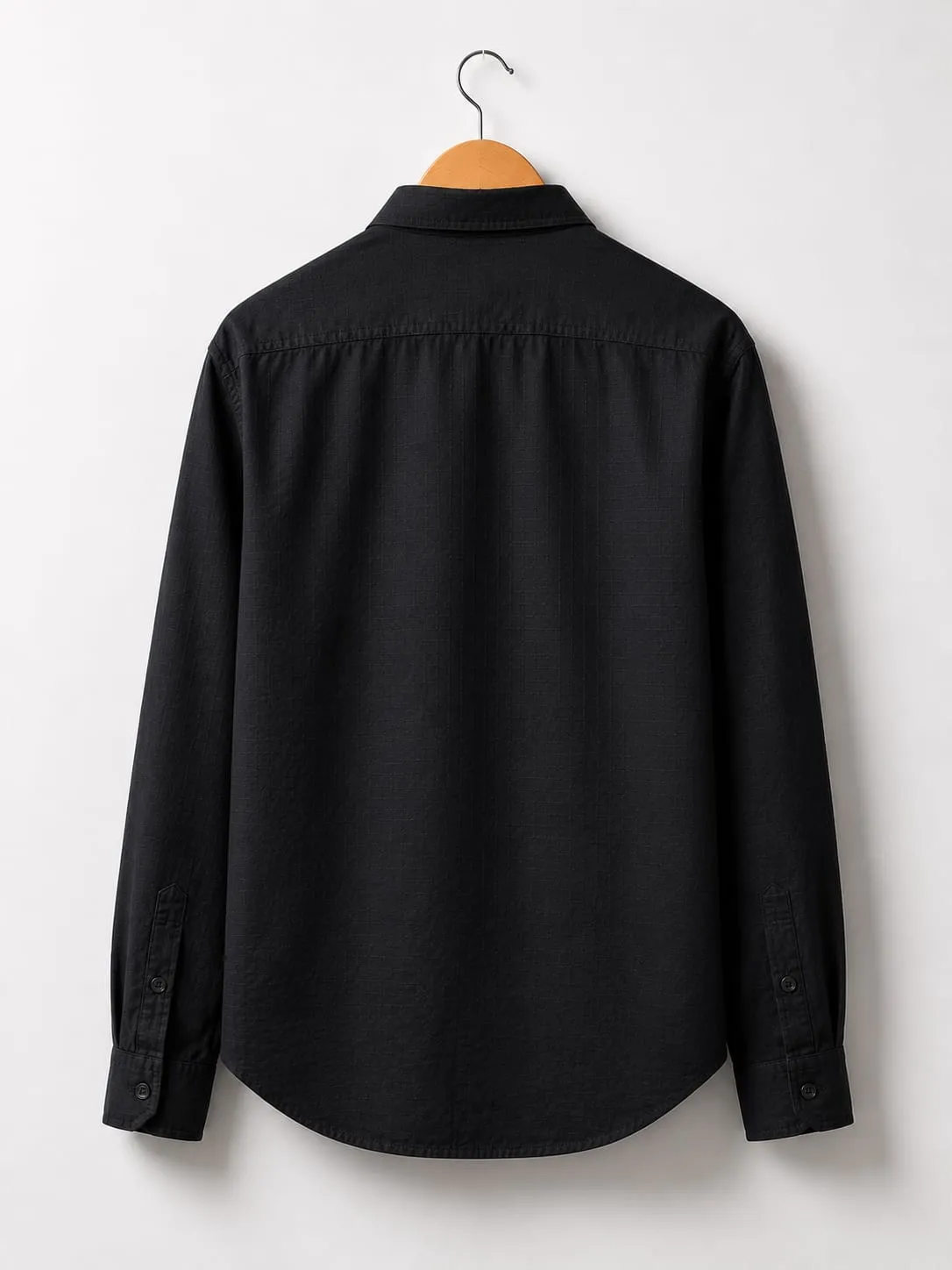 Premium Black Cotton Full Sleeve Shirt for Men - Image 4
