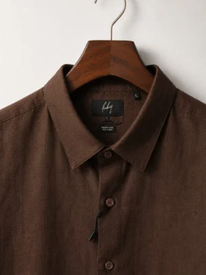 Premium Dark Brown Cotton Full Sleeve Shirt for Men