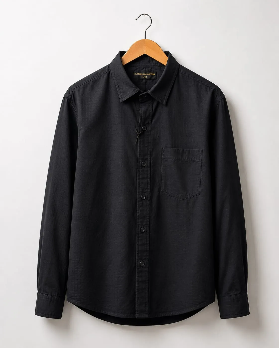 Premium Black Cotton Full Sleeve Shirt for Men