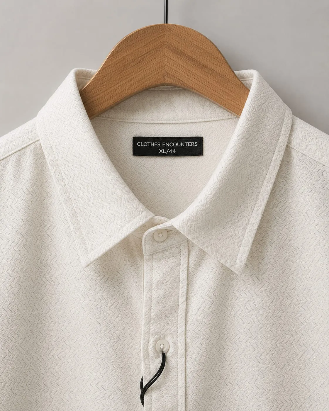 Premium White Linen Textured Full Sleeve Shirt for Men - Image 2