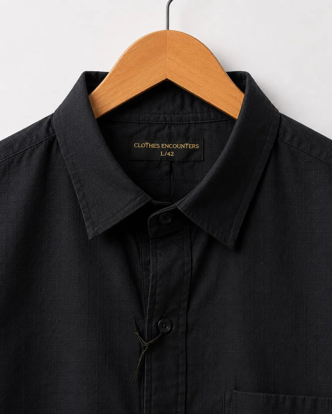 Premium Black Cotton Full Sleeve Shirt for Men - Image 2
