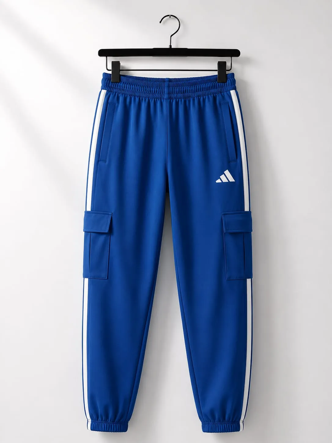 NS Terry Fabric Cargo Track Pants – Blue